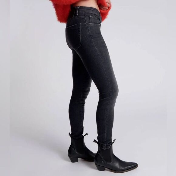 One Teaspoon Freebirds Low Waist Stretch Skinny Denim Jeans - Black sz 36 NWT - Picture 2 of 16